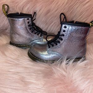 Brand New Pewter Dr Martens kids 10